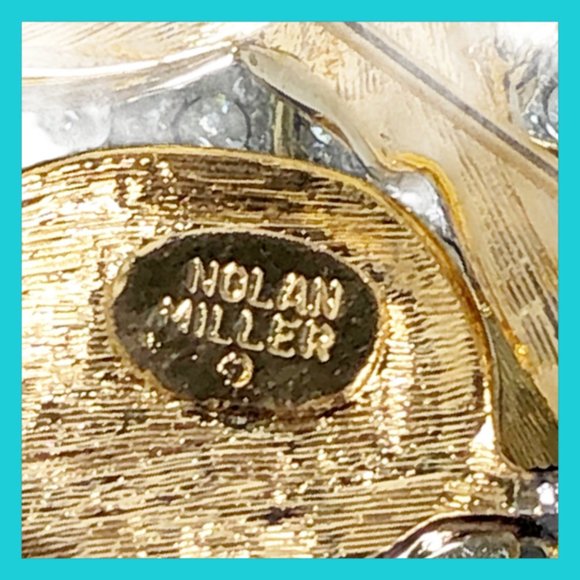 Vintage Oversized Gilded Crystal Pavé Rose Brooch by Nolan Miller, 1990s - Picture 11 of 11